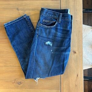 Current/Elliott Blue Distressed Boyfriend Style